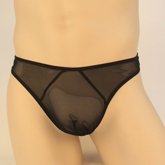 KHUFUZI Men's 4 Styles Pack Mesh Thongs Lingerie 4-10, 4