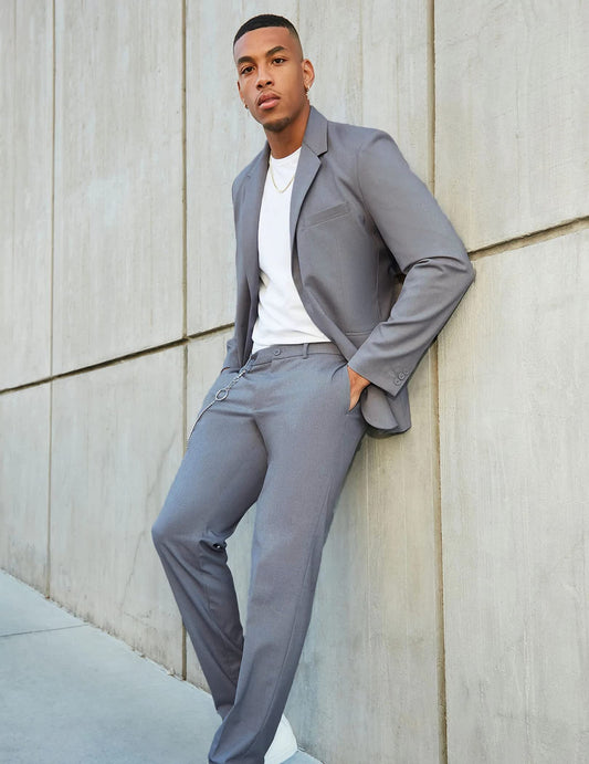 COOFANDY Mens Regular Fit Sport Coat Casual Blazer Jacket Medium, Light Grey