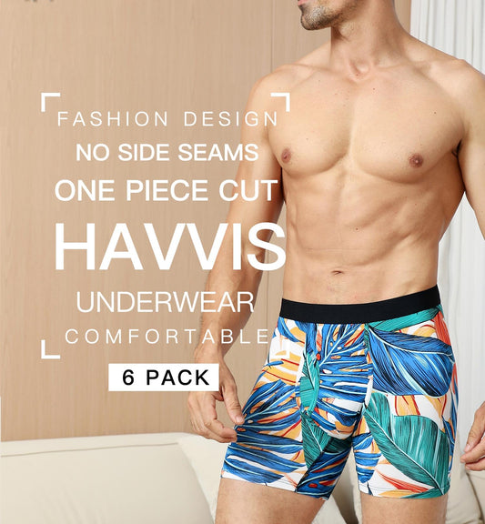 HAVVIS Men's Performance Underwear Boxer Large, Briefs : B03 - 6 Pack
