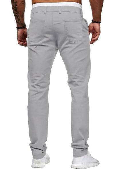 HUNGSON Men Skinny Slim Fit Casual Jeans Dyeing Stretch 34, Lightgrey