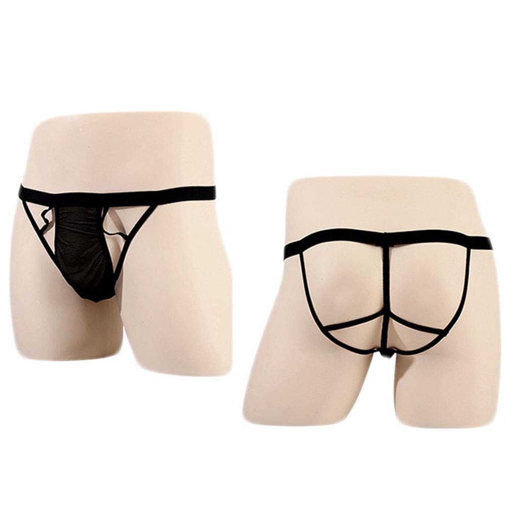 KHUFUZI Men's 4 Styles Pack Mesh Thongs Lingerie 4-10, 4