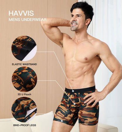 HAVVIS Men's Performance Underwear Boxer Large, Briefs : B03 - 6 Pack