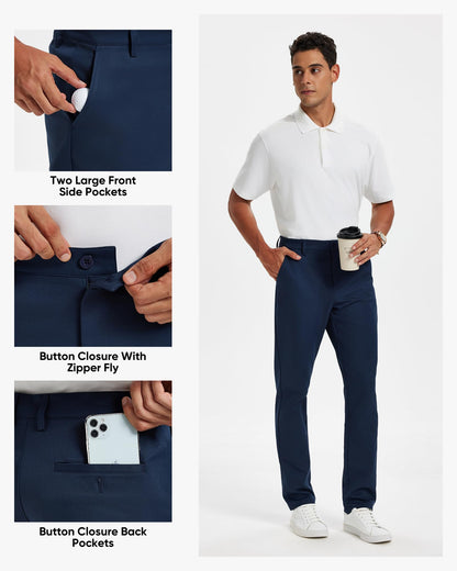 Men's Classic Fit Stretch Golf & Dress Pants
