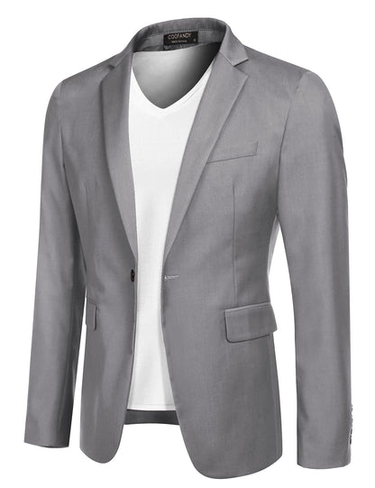COOFANDY Mens Regular Fit Sport Coat Casual Blazer Jacket Medium, Light Grey