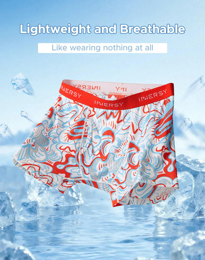 INNERSY Men's Breathable Mesh Boxer Briefs Cooling Large, Graffiti Art