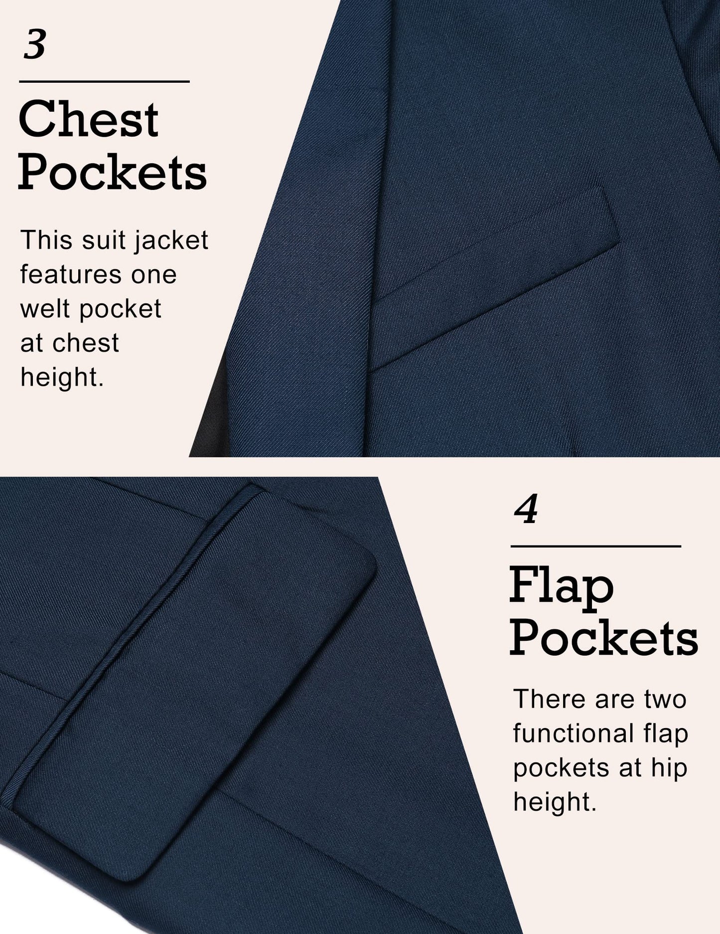COOFANDY Mens One Button Sport Coat Regular Fit Casual Blazer Medium, Blue