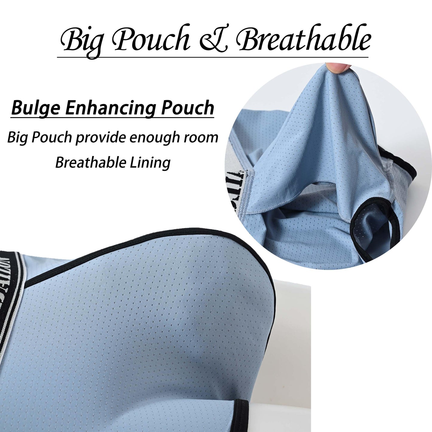 ZAIGGUT Men's Support Pouch Underwear Bulge Enhacing Ice Silk